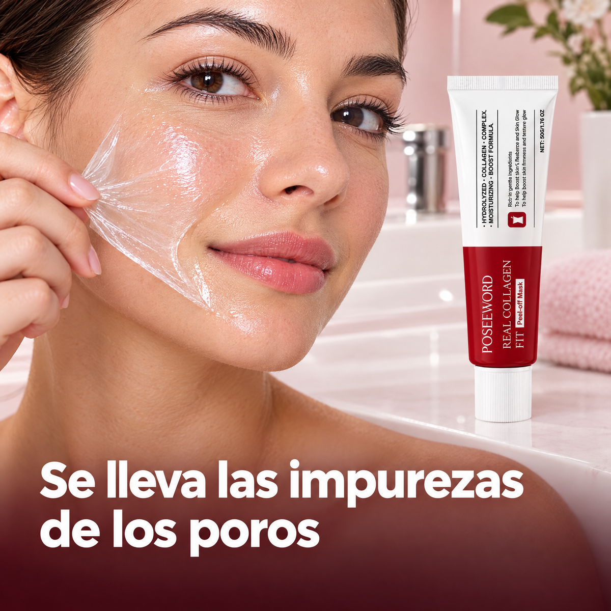 La mascarilla se retira entera y se lleva las impurezas